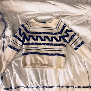 Black and white sweater